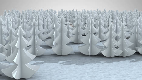 Animation-of-fir-trees-in-winter-landscape
