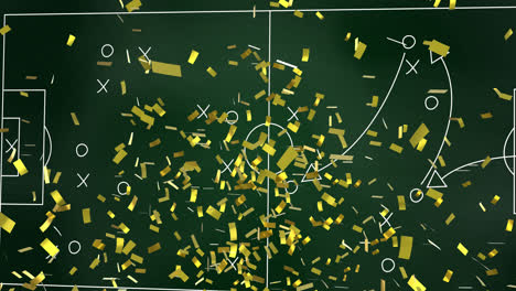 Animation-of-confetti-over-game-plan-and-sports-field-on-board