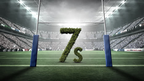 Animación-Del-Número-7-Formado-Con-Césped-En-Un-Estadio-Deportivo-De-Rugby.