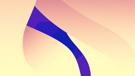 Animation-Wellenförmiger-Violetter-Und-Pfirsichfarbener-Organischer-Formen,-Die-Sich-Auf-Dunkelblauem-Hintergrund-Bewegen
