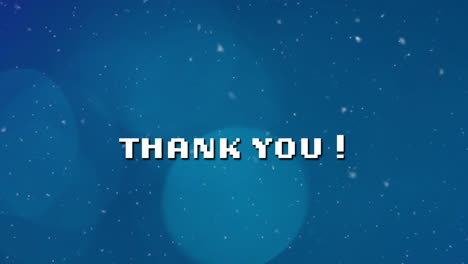 Animation-of-thank-you-on-blue-background-with-spots-of-light