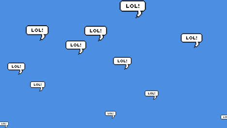 Animation-of-lol-texts-on-blue-background