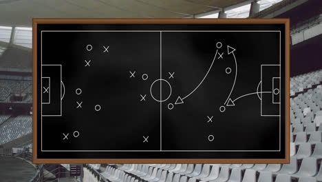 Digitale-Animation-Des-Fußballfeld-Layouts-Vor-Dem-Sportstadion-Im-Hintergrund