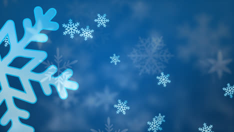 Animation-Fallender-Schneeflocken-Auf-Blauem-Hintergrund