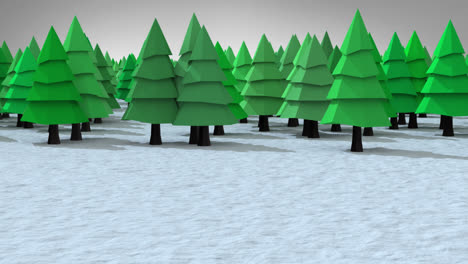 Animation-of-fir-trees-in-winter-landscape