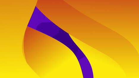 Animation-Wellenförmiger-Gelber-Und-Violetter-Organischer-Formen,-Die-Sich-Auf-Dunklem-Hintergrund-Bewegen