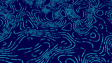 Animation-Von-Blauen-Linienspuren,-Die-Sich-In-Hypnotischer-Bewegung-Auf-Einer-Nahtlosen-Schleife-Auf-Blauem-Hintergrund-Bewegen