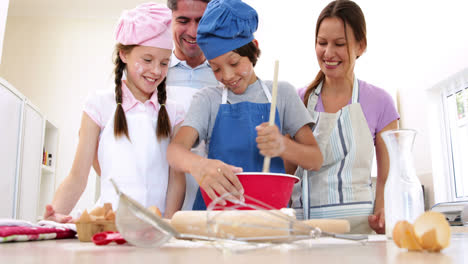 Cute-family-baking-together