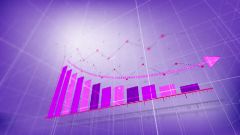Animation-of-financial-data-processing-over-purple-background