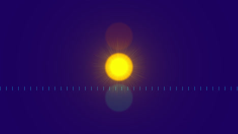 Animation-of-light-spots-over-blue-background
