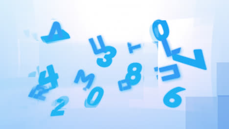 Animation-of-letters-and-numbers-changing-on-white-background