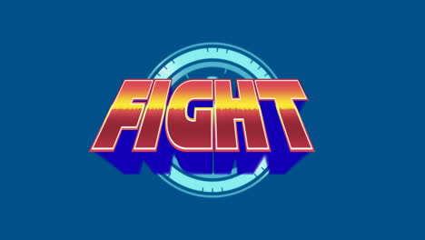 Animation-of-fight-on-blue-background-with-counting