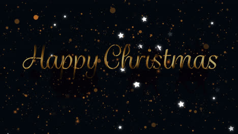Animation-of-happy-christmas-text-over-glowing-stars-on-black-background