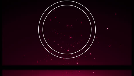 Animation-of-circles-and-sparks-on-black-background