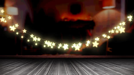 Animation-of-fairy-lights-over-wooden-boards