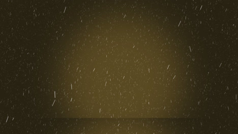Animation-of-snow-falling-with-copy-space-over-brown-background