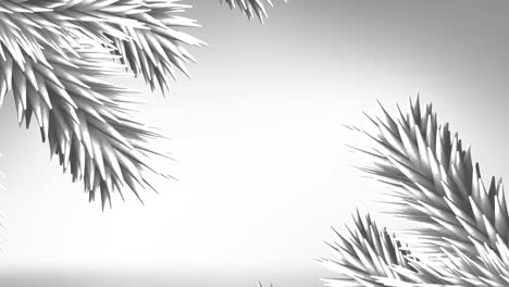 Weiße-Weihnachtsbaumzweige-Mit-Kopierraum-Auf-Grauem-Hintergrund