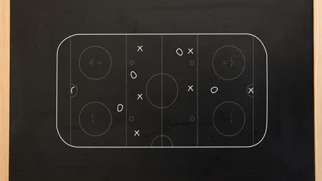 Animation-of-sports-tactics-over-football-field-on-black-background