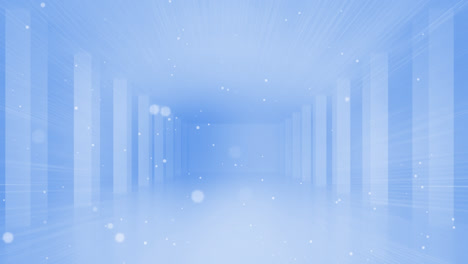 Animation-of-specs-moving-over-blue-digital-background