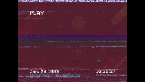 Animation-of-play-interface-on-screen-with-glitch-background