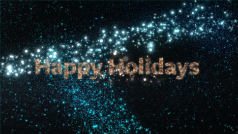 Animation-of-happy-holidays-text,-fireworks-and-christmas-star-falling