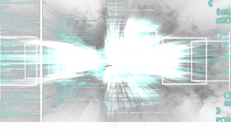 Animation-Eines-Tunnels-Mit-Datenverarbeitung-Auf-Grauem-Hintergrund