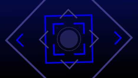 Animation-Wechselnder-Blauer-Quadrate-Auf-Marineblauem-Hintergrund