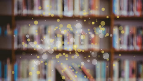 Animation-of-glowing-lights-over-books-on-shelf