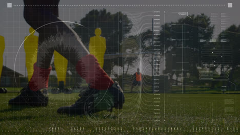 Animation-of-data-processing-over-diverse-football-players-in-background