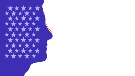 Animation-Von-Köpfen,-Gefärbt-Mit-Der-Amerikanischen-Flagge-Und-Dem-Text-Zum-Präsidententag
