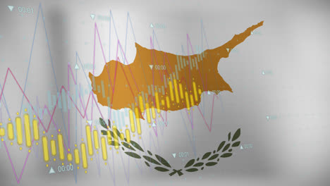 Animación-De-La-Bandera-De-Chipre-Sobre-Procesamiento-De-Datos.