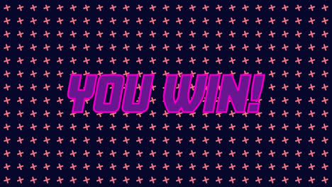 Animation-Des-„You-Win“-Textes-über-Mehreren-Kreuzen