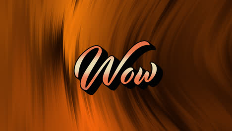 Animation-of-wow-text-over-shapes-on-black-background