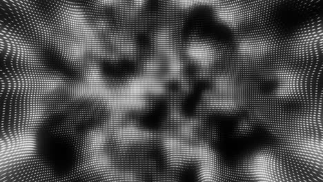 Animation-of-grey-waves-on-black-background