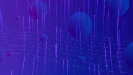 Animation-Von-Lichtspuren-über-Blauen-Punkten