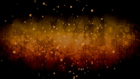 Animation-of-stars-falling-over-black-and-gold-background