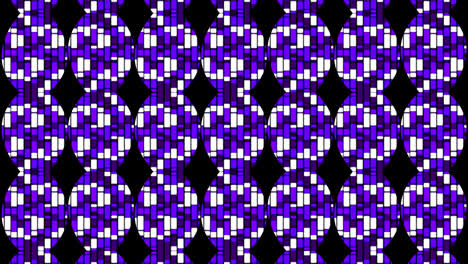 Animation-of-abstract-background-with-circles-and-rectangles-in-shades-of-violet