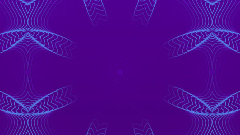 Animation-of-blue-shapes-on-purple-background