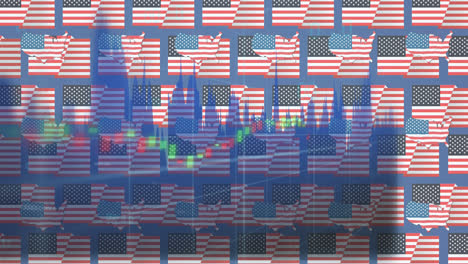 Animation-of-statistics-processing-over-flags-of-united-states-of-america