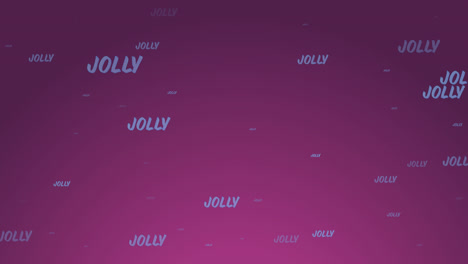 Animation-of-multiple-jolly-texts-at-christmas-on-pink-background