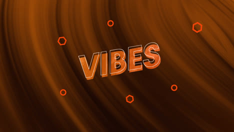 Animation-of-vibes-text-over-shapes-on-black-background