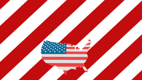 Animación-De-Estados-Unidos-Coloreada-Con-Bandera-Americana-Sobre-Bandera-Americana