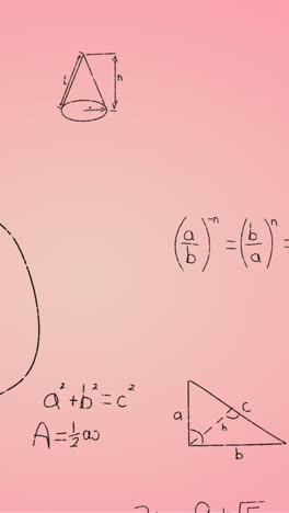 Animation-Handgeschriebener-Mathematischer-Formeln-Auf-Rosa-Hintergrund