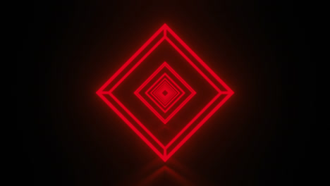 Animation-of-sparks-and-red-neon-tunnel-on-black-background