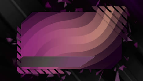 Animation-of-purple-waves-and-lines-on-black-background