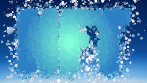 Digital-animation-of-nft-text-banner-over-white-spots-of-light-against-blue-background