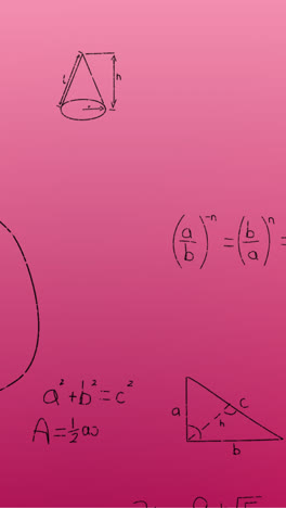 Animación-De-Fórmulas-Matemáticas-Escritas-A-Mano-Sobre-Fondo-Rosa