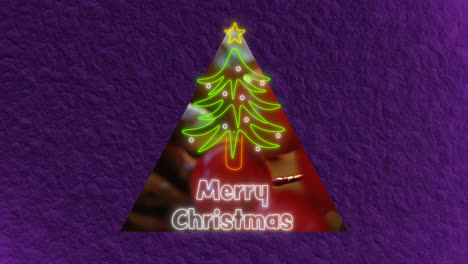 Animation-of-merry-christmas-text-over-christmas-tree