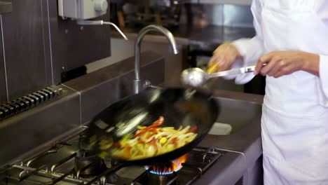 Chef-making-a-stir-fry