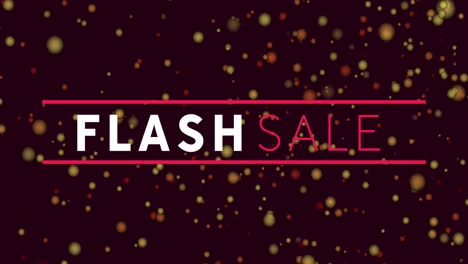 Animation-of-flash-sale-text-over-spots-on-black-background